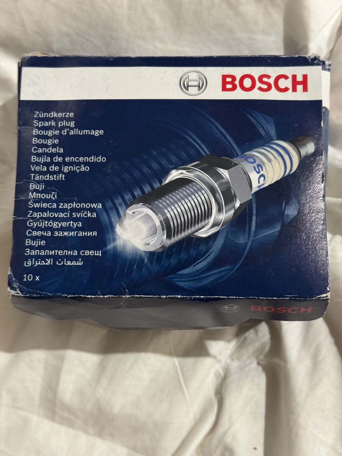 10PC Bosch Spark Plugs For BMW 650i WITH THIN WALL SOCKET AND REAR BRAKE SENSOR 