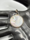 VTG Unusual Sterling Crush Turquoise & Paua Shell Reversible Pendant. 3.3 Grams. — photo 6