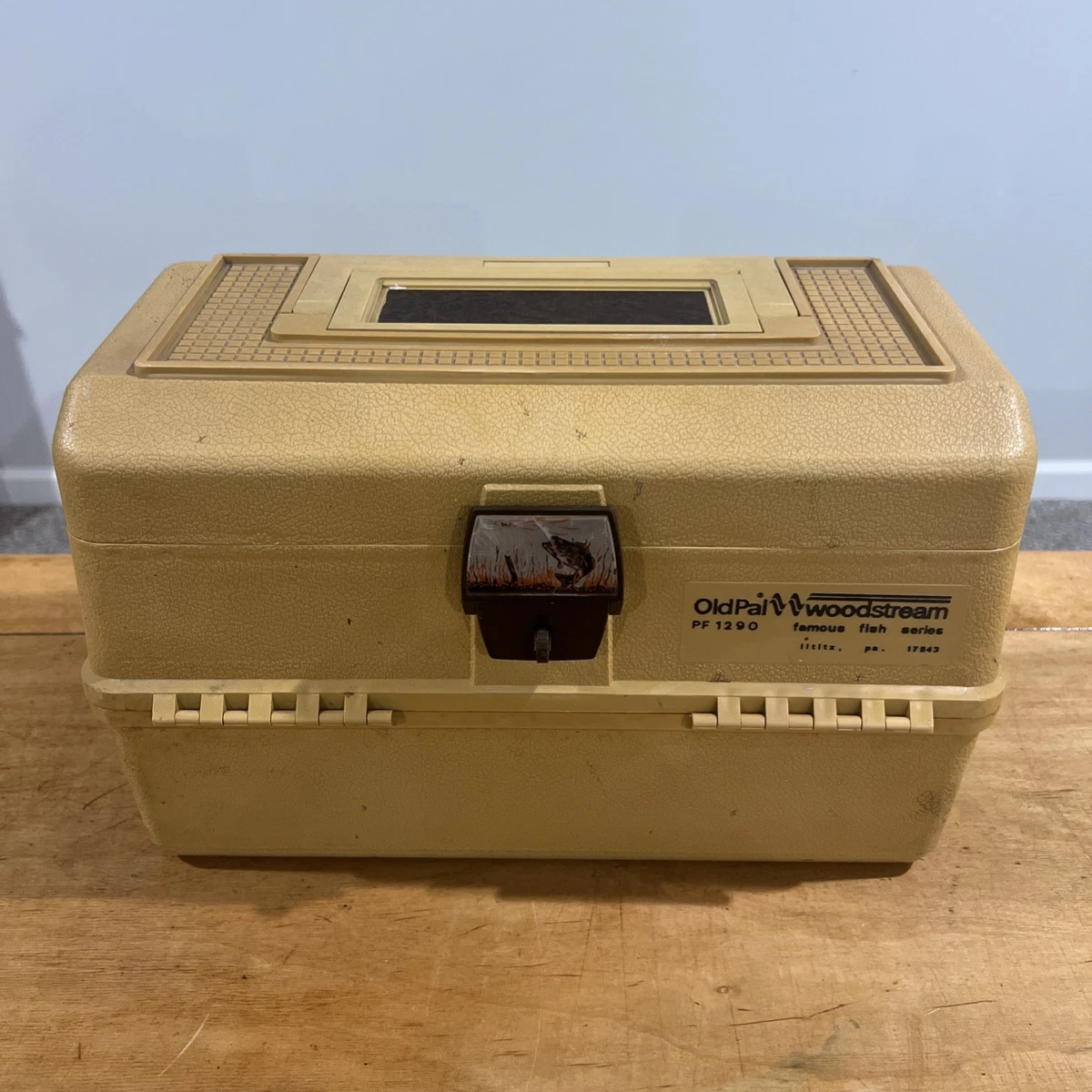 ebay fishing tackle box iSeries 0907-6 Small Lure Case ideal for anglers. Beige Plastic Saltwater Fishing Tackle