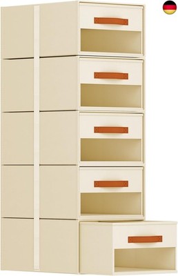 Schubladenschrank Ordnungssystem - 5 Stück Aufbewahrungs Schubladenboxen 