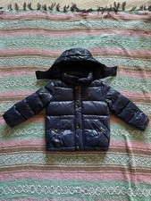 Polo Ralph Lauren Kid's Hooded Puffer Down Jacket Coat - Navy - Size: 4T