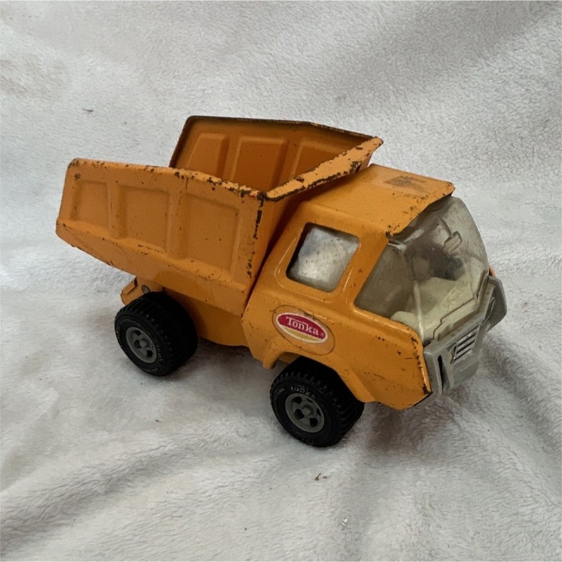 Tonka Yellow & Silver Diecast Dump Truck Construction Vehicle Toy
