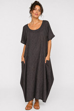 Lagenlook Italian Balloon Style Cotton Maxi Dress Size 14-18