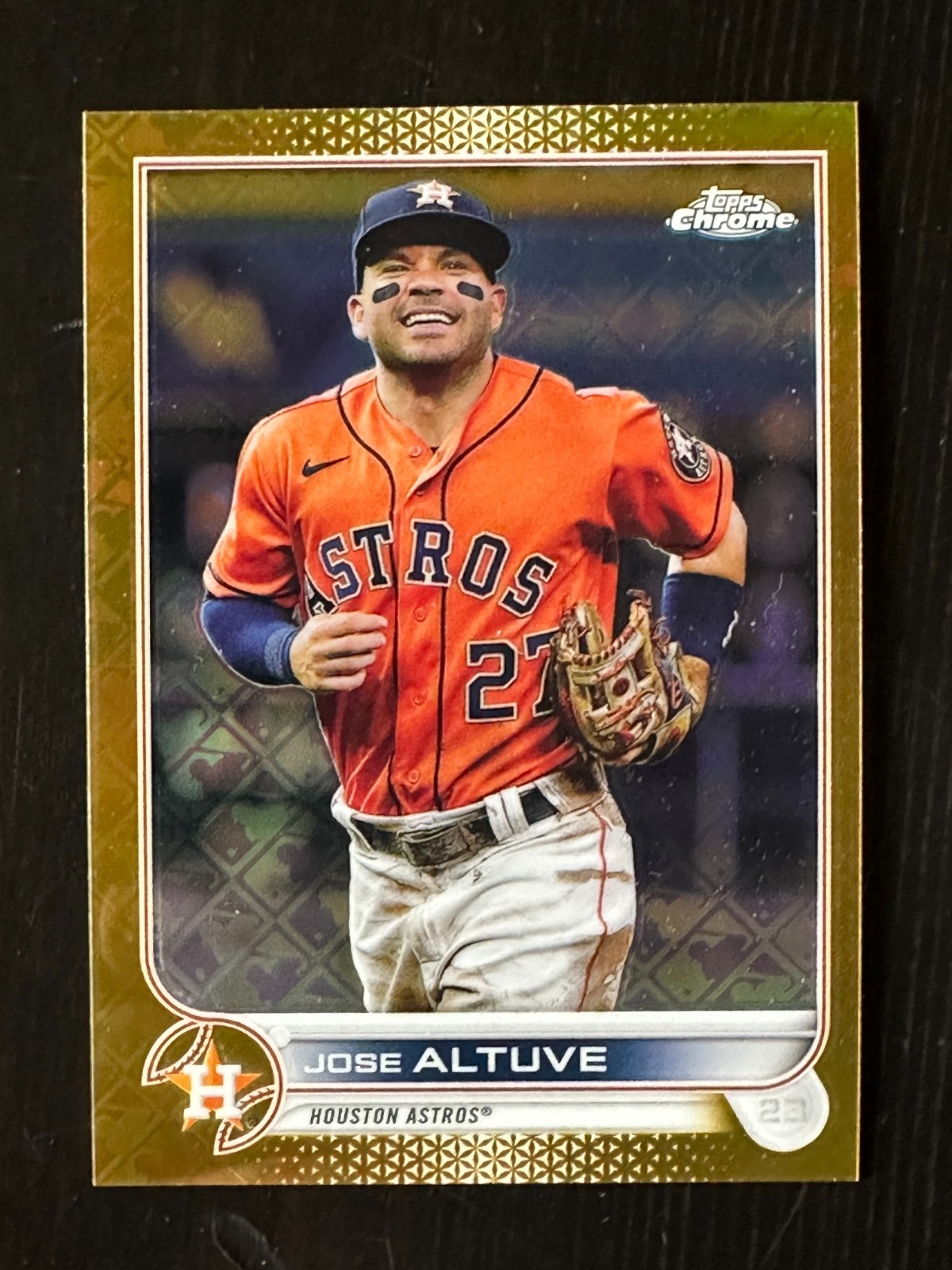 2022 Topps Chrome Logofractor Gold Refractor /50 #61 Jose Altuve