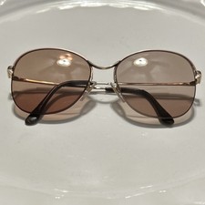 Vintage Charmant Japan Titanium Round Eyeglasses 135mm Temples, Brown Tint
