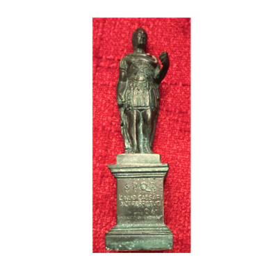 Vintage, Julius Caesar SPQR Italian Bronze-Look Souvenir Statue
