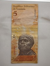 2008 Venezuela 5 Bolivares Banknote 89c UNC