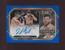 2023 Select UFC Prizm Blue Octagon Action Jim Miller Autograph 53/75 #OA-JML