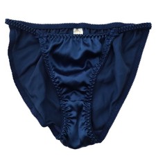 NEW Victoria's Secret VTG Gold Crown Satin Polyester String Bikini Panty MEDIUM