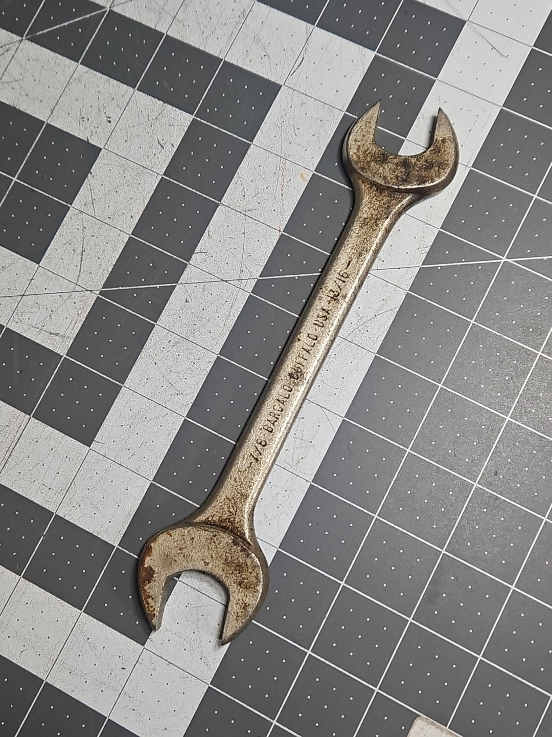 Vintage Barcalo Buffalo Double Open End Wrench Tool 7/8-13/16 Made in USA