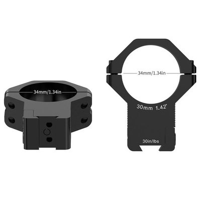 #ad 34mm Tube High 11mm Scope Mount Rings Aluminum Optical Sights Base Dovetail Rail $16.85