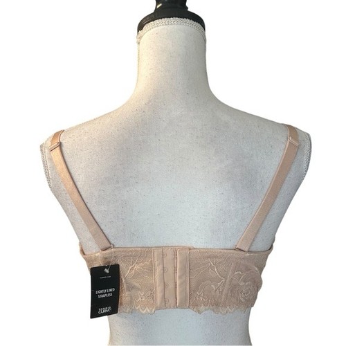 Torrid Curve Lightly Lined Multiway Strapless Bra Microfiber Beige SZ 38C NEW - Picture 3 of 7