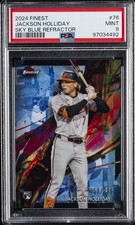 2024 TOPPS FINEST SKY BLUE REFRACTOR #76 JACKSON HOLLIDAY 50/325 PSA 9
