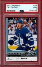 2017-18 UPPER DECK CALLE ROSEN YOUNG GUNS ROOKIE #216 PSA 9 RC UD YG 17-18
