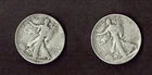 1944 D  Walking Liberty Half  x 2 ~  90% SILVER
