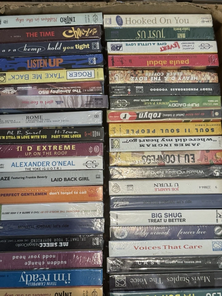 Large Lot Cassette Singles R&B Rap Rock Most Sealed 90s Collection Some Rare Foto 3 de 4