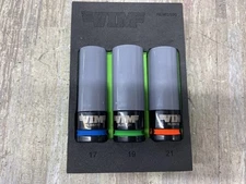 RLWS100 VIM Tools 3 Piece Rapid Load Lug Nut Socket Set - 1/2 Inch Drive