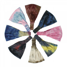 Yoga Headwear Tie-dye Women Headband Elastic Band Turban Bandana Wide Hair Band