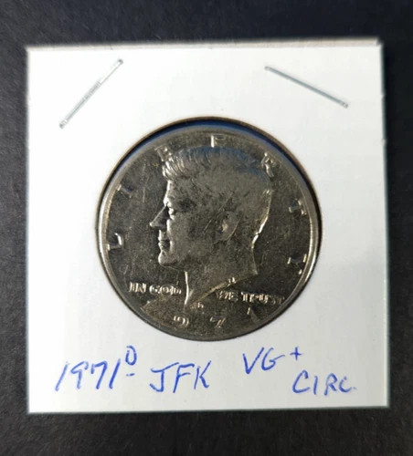 1971 D JOHN F KENNEDY HALF DOLLAR CIRCULATED VG+ CONDITION
