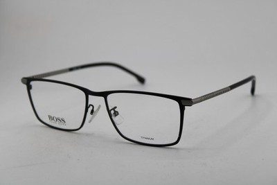 NEW HUGO BOSS 1226/F 003 BLACK GUNMETAL TITANIUM AUTHENTIC EYEGLASSES 56-17