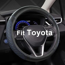 Personalized Steering Wheel Cover For Toyota Tacoma 2015-2023 Black And Blue