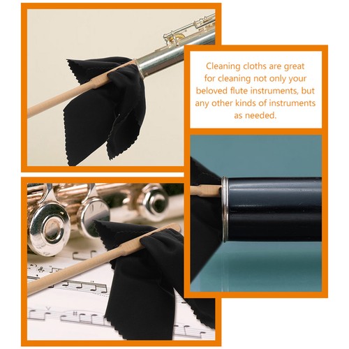  Flöte Reinigungsstab Tuch Set Musikinstrument Wartung Tupfer - Bild 7 von 12