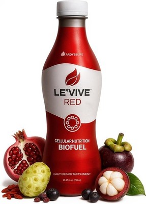 4 BTLS-Le Vive Red Juice 25.37 fl oz   Acai & Goji Berry Detox Drink 25,37 oz