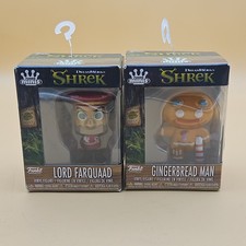 Juego de 2 figuras Shrek Funko Minis Lord Faquaad Gingerbread Man Nuevo en caja Dreamworks