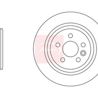 Range Rover Evoque 2011-2019 Bremsscheibe Hinten (Einzeln) DSK2491