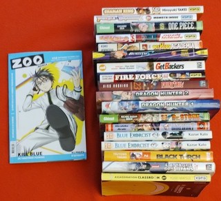 Lot de dix huit shonen manga un bonus