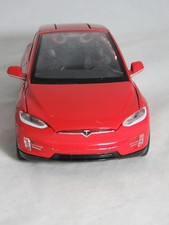 1/24 Tesla Model X Metal Model Mini Car Audio Lighting Toy Gifts