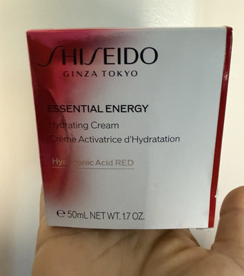 Shiseido Essential Energy Hydrating Face Cream Moisturizer HA 1.7 fl oz Red