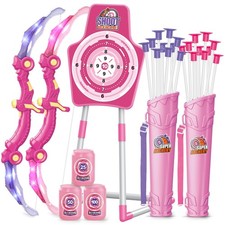 Bow and Arrow Toys for 5 6 7 8 9 10 Years Olds Girls, Archery Set Includes 2 ...