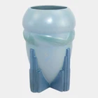 Roseville Futura Blue 1928 Vintage Art Deco Pottery Ceramic Spaceship Vase 405-7