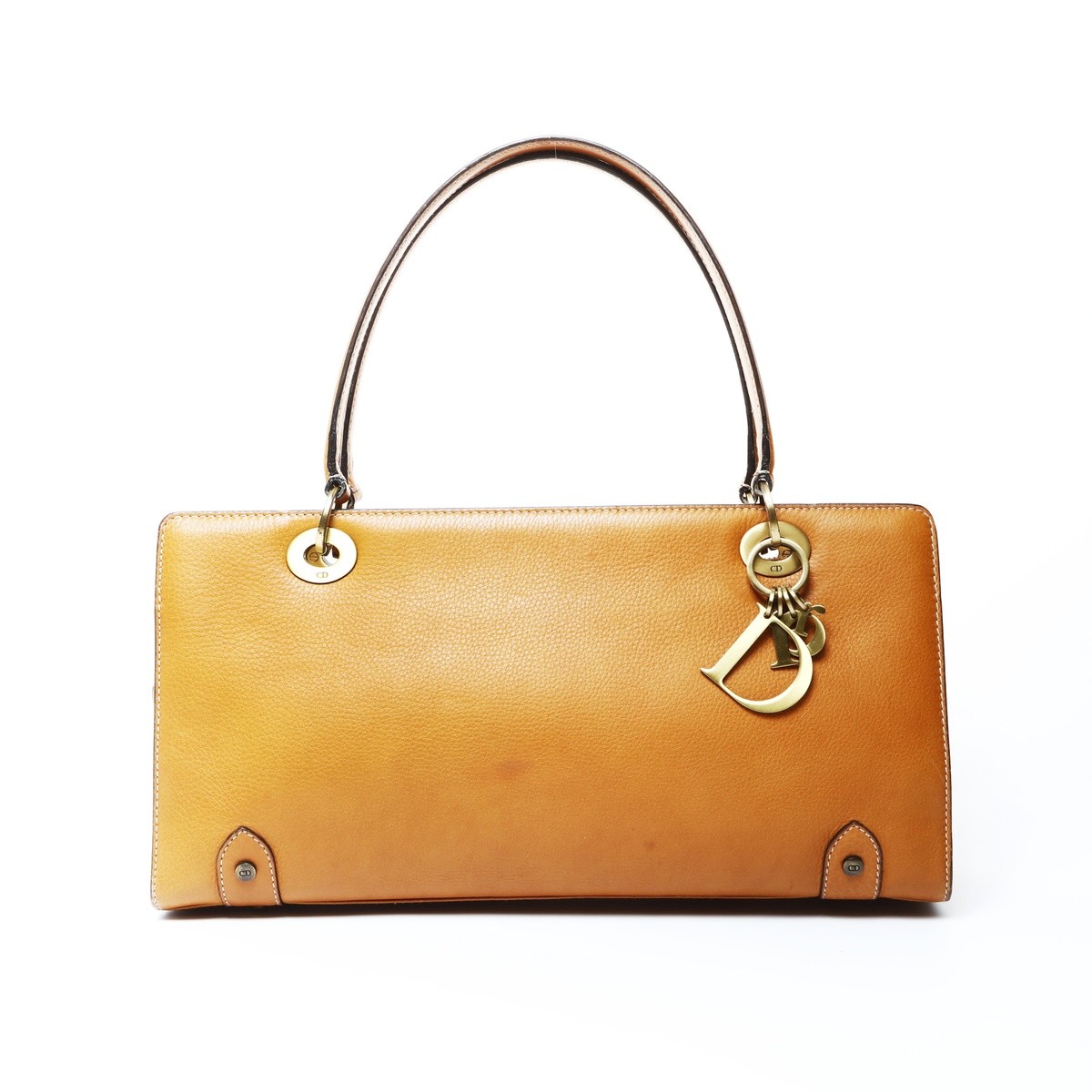 Authentic Christian Dior Lady Dior Leather Charm Shoulder Bag