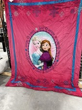 Disney Frozen Elsa Anna Blanket Pink Blue 7x5.7ft Family Love Sisters Friends