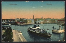 Helsingborg, Hamnen, Ansichtskarte 1914 