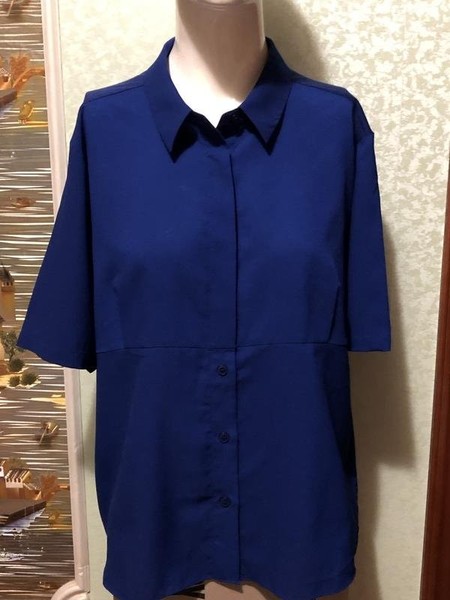 Women French Connection Shirt Navy Cotton 40 / L /
