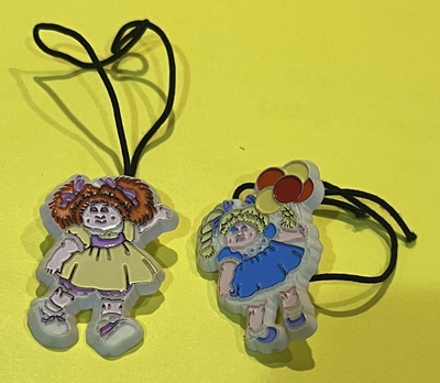 Vintage 1983 Cabbage Patch Ponytail Holder Hair Band Ties Redhead And A Blonde