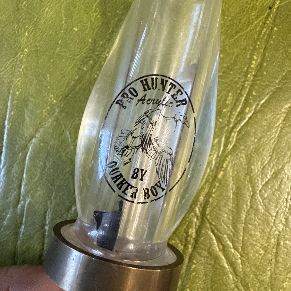 Quaker Boy Acrylic Pro Hunter Duck Call Double Reed Clear Banded Sounds Great - Image 4 of 4