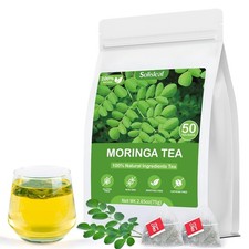 Moringa Tea, 100 Pure Natural Moringa Leaves Herbal Tea Bags, Supporting Dig...