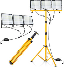 45000 Lumen LED Work Lights with Stand - 3 Head Portable Work Light with Tripod