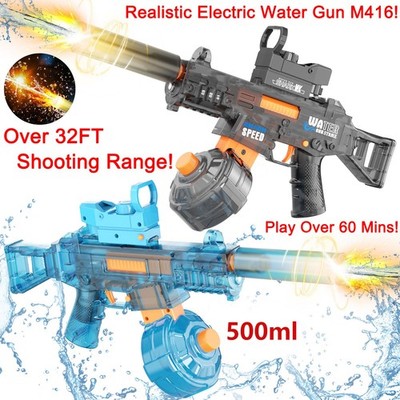 Electric Water Gun Realistic Gun with High Capacity High Powered Squirt Gun 32ft