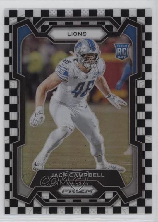 2023 Panini Prizm Rookies Black & White Checker Prizm Jack Campbell #330 0ee0