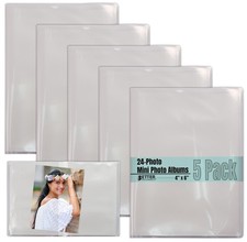 Better Office Products 24 Photo Mini Album, 4 x 6 Inch, 4" x 6", Clear