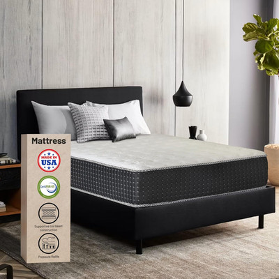 , 14-Inch Luxury Foam Encased Medium Firm Hybrid Mattress, Pocket Coil Springs f