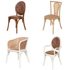 Chaise Bois Massif Paille Fauteuil Chaises Cuisine Salon Déjeuner Restaurant BAR