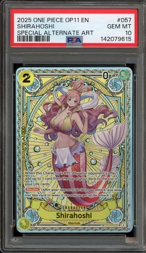 One Piece CCG Shirahoshi OP11 Special Alternate Art EB01-057 PSA 10 Gem Mint