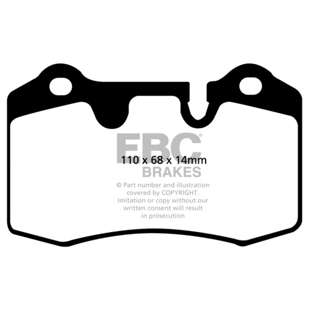 EBC For Aston Martin V12 Vantage 2010-2013 Rear Brake Pads Redstuff 5.9