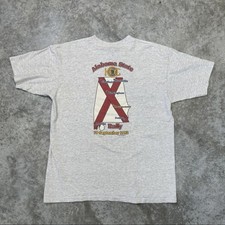 Vintage HOG Alabama State Rally Shirt Mens XL Gray 1992 Motorcycle Event 90s Tee